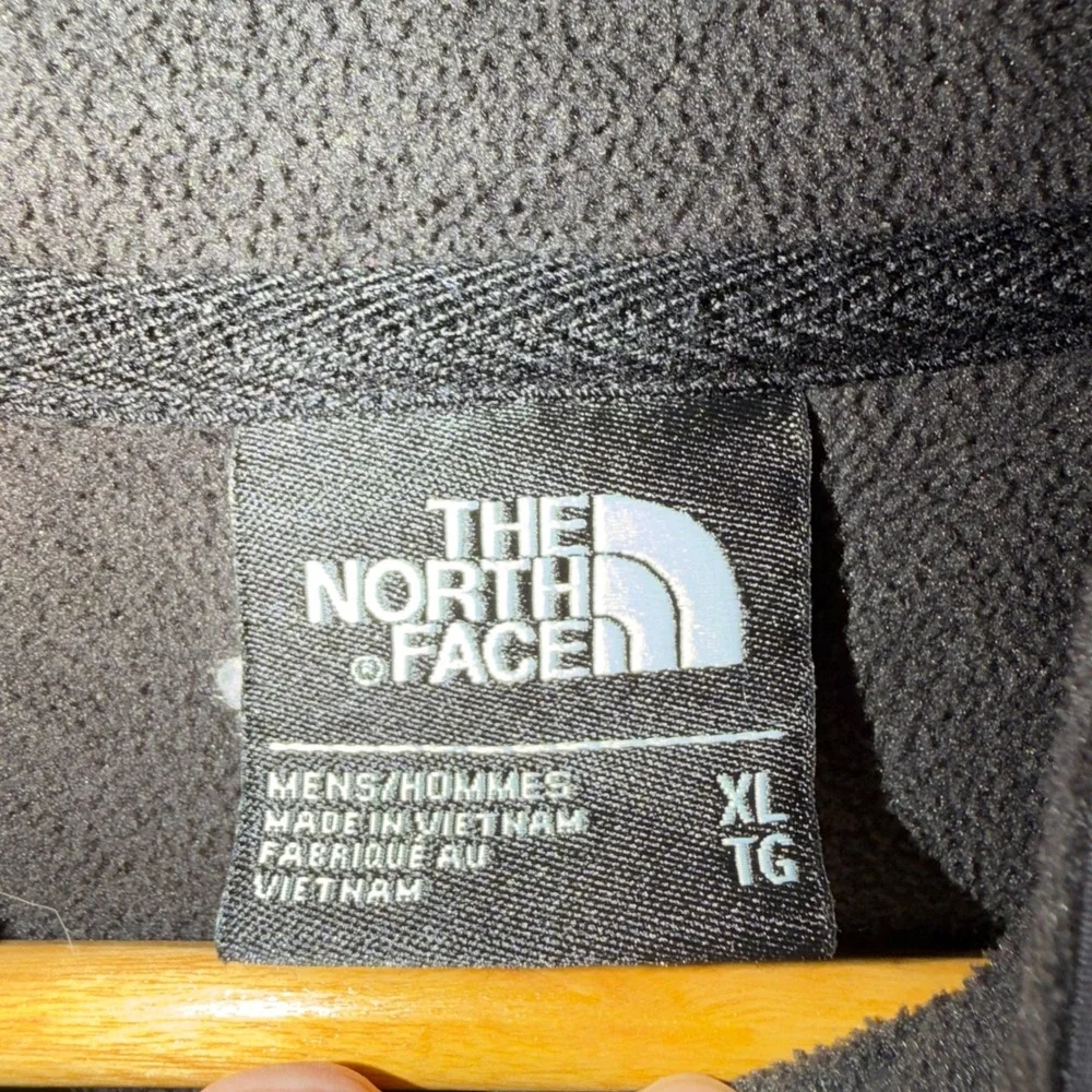 The‎ North Face Mens XL Black Hooded Utility Fleece Jacket Full Zip Mixed Media